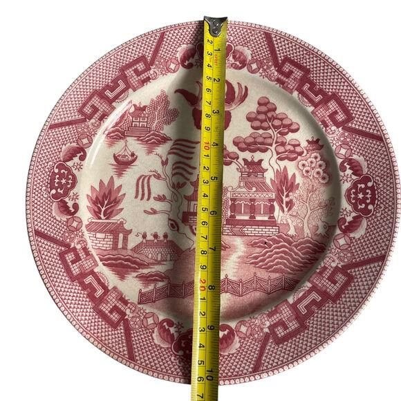 Pink Willow Dinner Plates Lot of 2 Vintage 1940s Fine Quality Made in Japan READ - Picture 4 of 12